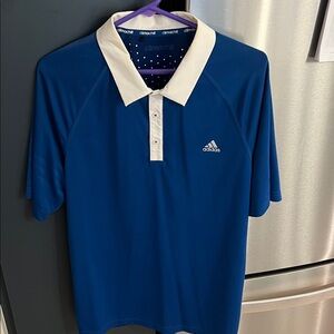 Adidas Men's Polo Shirt in Blue with White Accents